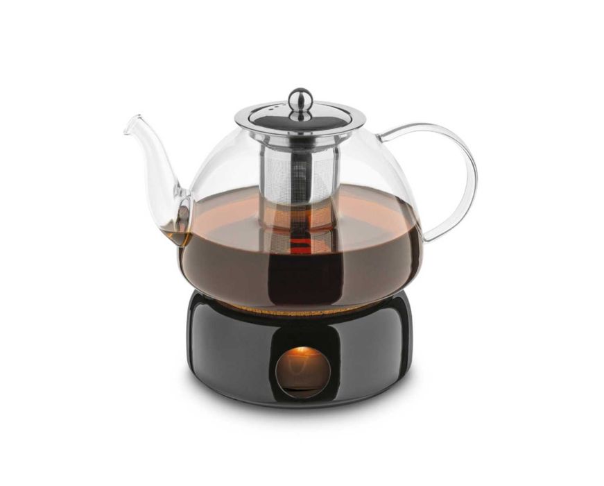 Zaparzacz do herbaty PODGRZEWANY 1.2L Dzbanek ELEGANCKI szklany jakość
