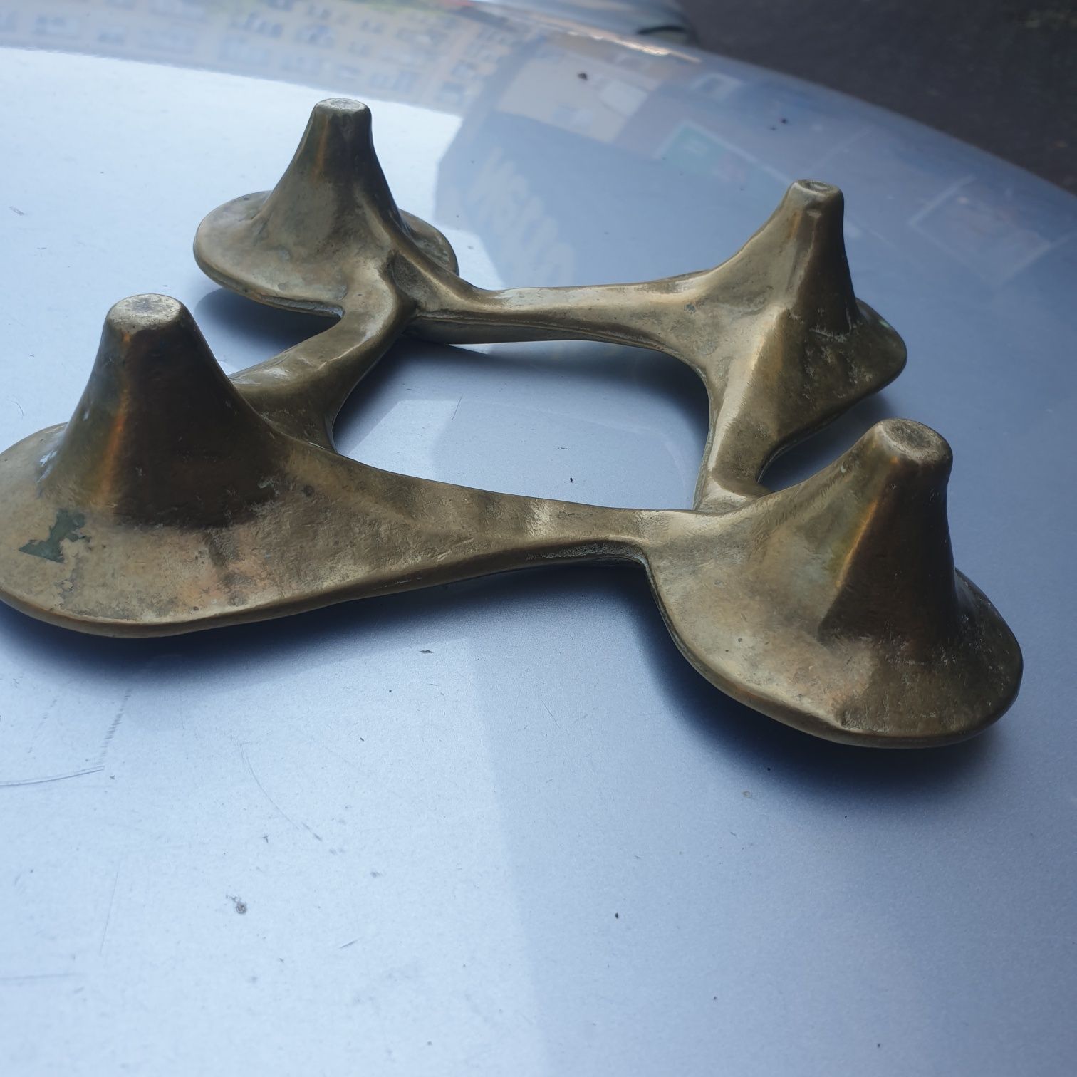 Midcentury Brutalist Bronze Candelholder By Michael Harjes Germany 60s