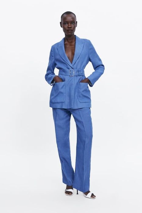 Peças ZARA-Camisa lima, leggins pele, calças linho