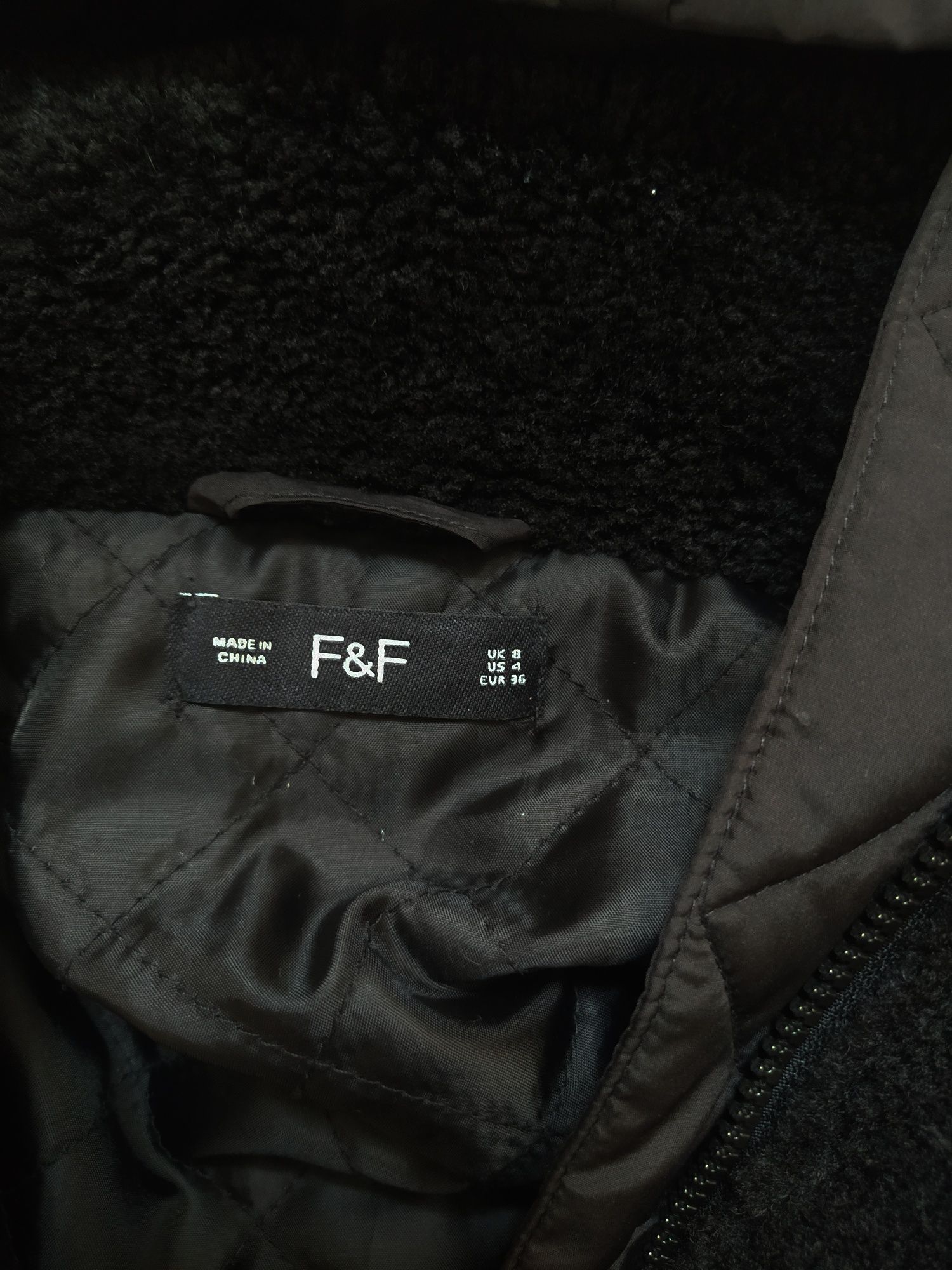 Куртка, шубка жіноча чорна F&F