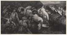 Benedito: Dante piekło. Duży efektowny drzeworyt 1905 r. oryginał