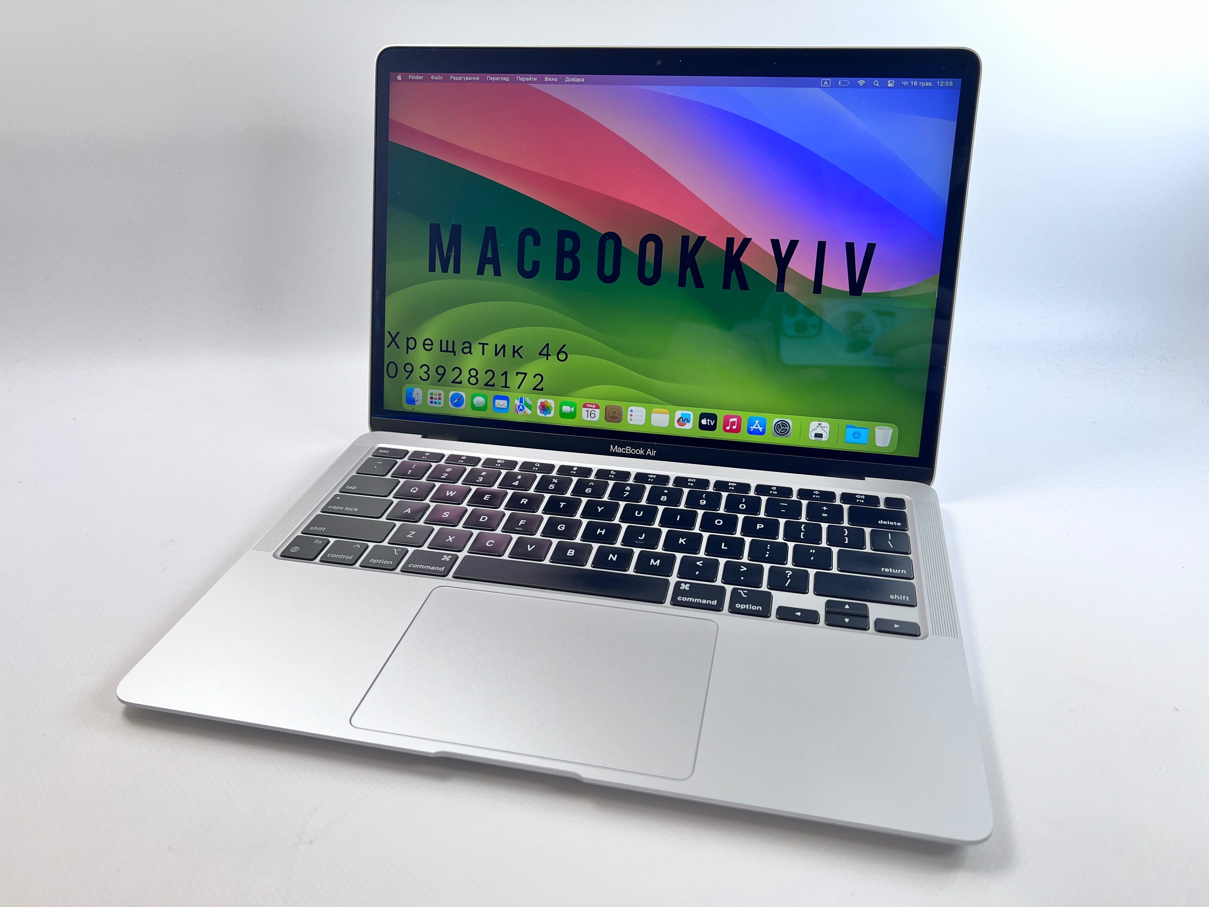 M1 MacBook Air 13 2020 16/256 GB SSD Silver МАГАЗИН ГАРАНТІЯ 3 місяці