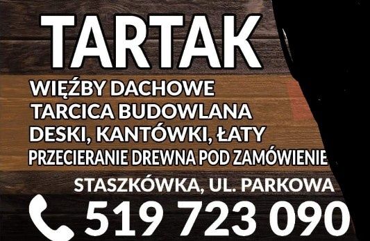 Tartak, więźba, deski