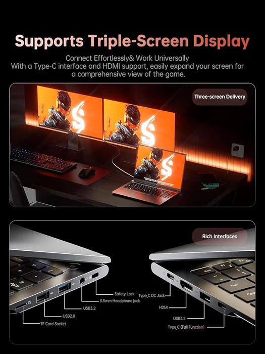 Portátil Gaming Acemagic RX16, Ryzen 7 7735, 16GB DDR5, 512GB