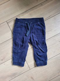 Miękkie spodnie H&M 80 9-12 sztruksy chłopięce ocieplenie