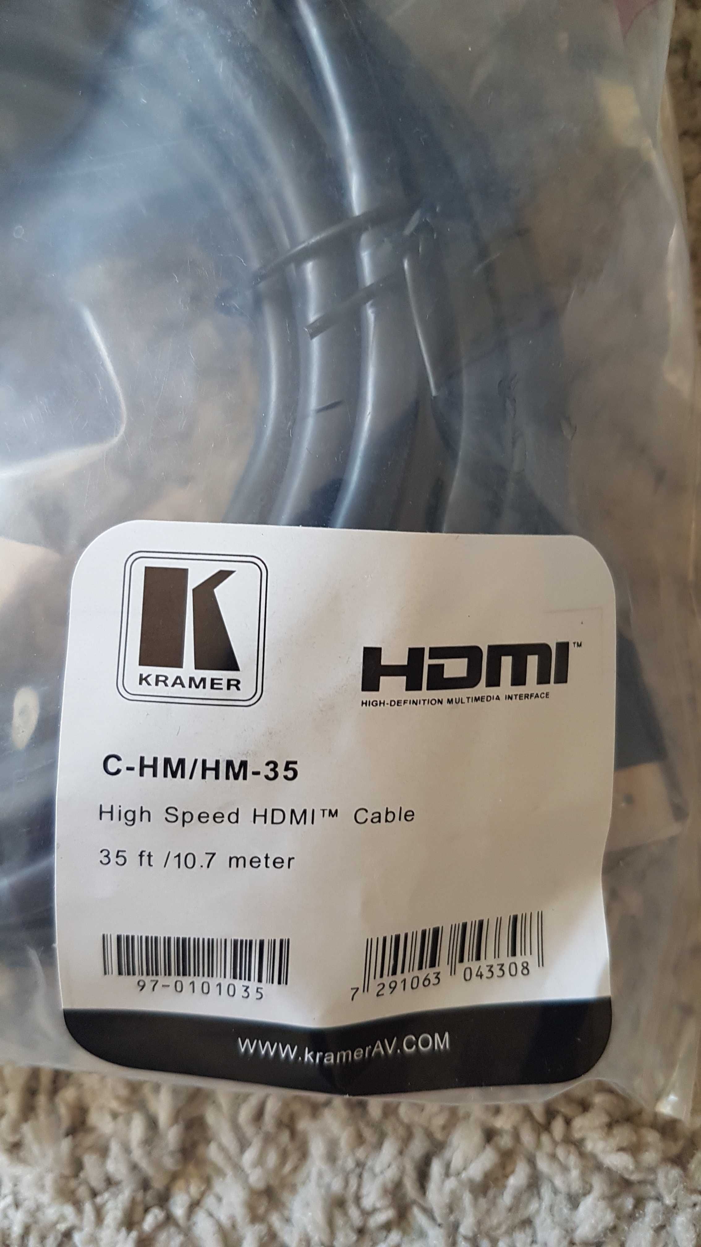 !NOWY! profesjonalny! 10,7m Kabel Kramer HDMI-high Speed wtyk K-