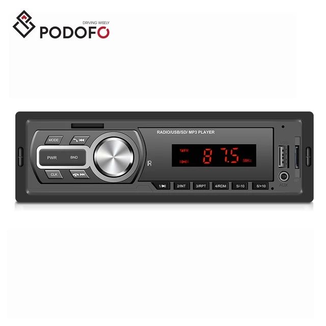 Rádio 1din Bluetooth 5.0 USB FM AUX porta ISO NOVO