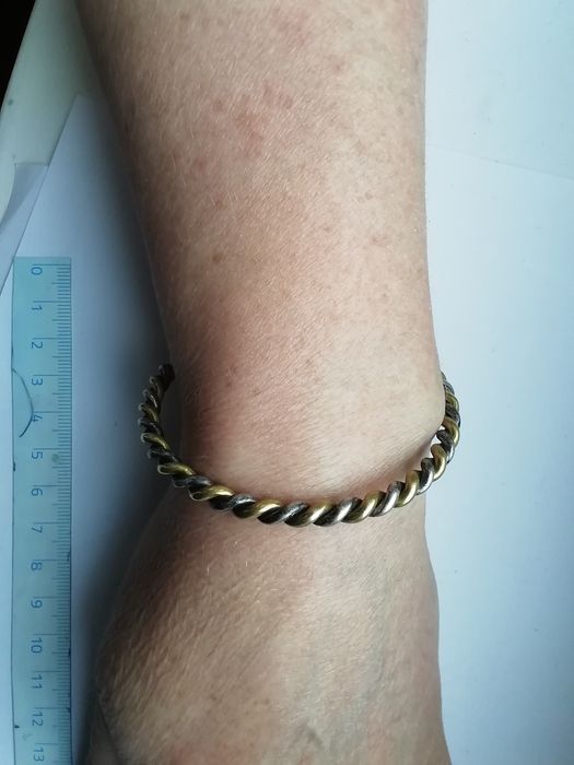 Bransoleta lecznicza , przeciw reumatyczne , srebrno miedziana