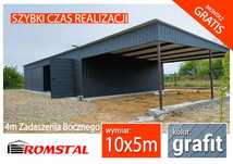 Garaż Blaszany + WIATA Boczne|Magazyn|Konstrukcja Stalowa– ROMSTAL*