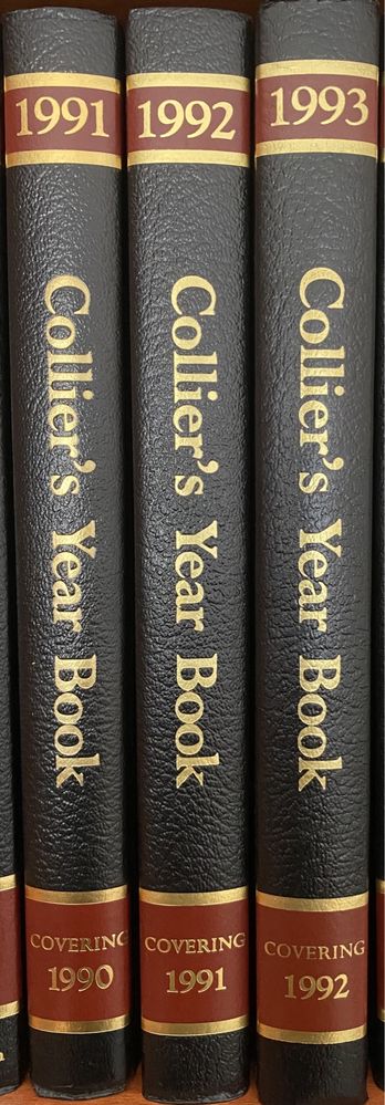 Coleção Collier’s Encyclopedia, Year Book e Dictionary