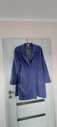 Piękny płaszcz płaszczyk fiolet lawenda liliowy XL xxl