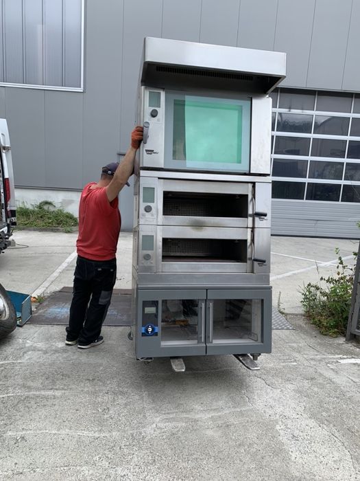 КомплектWiesheu.пароконвекційна піч 5 рівн.2пода65/85 і ростоїчний шка