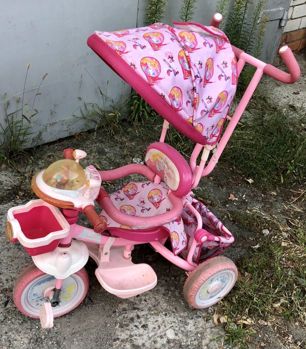 Велосипед детский трёхколёсный с родительской ручкой , б/у