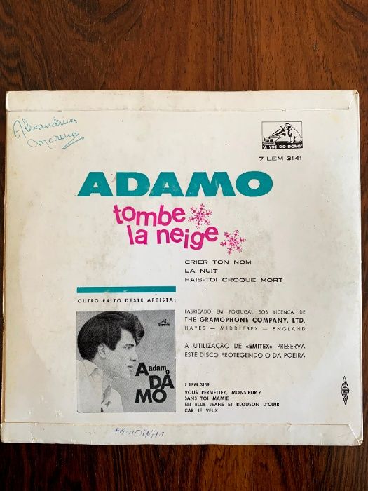 Adamo – Tombe La Neige Vinil