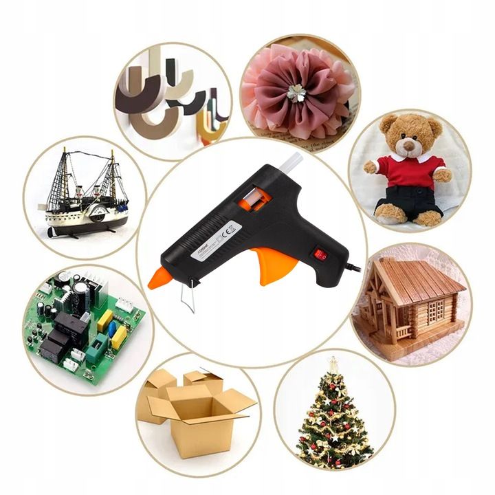 Pistolet Do Kleju Na Gorąco Klejarka 100w + Wkłady Laski 11x250 Gratis