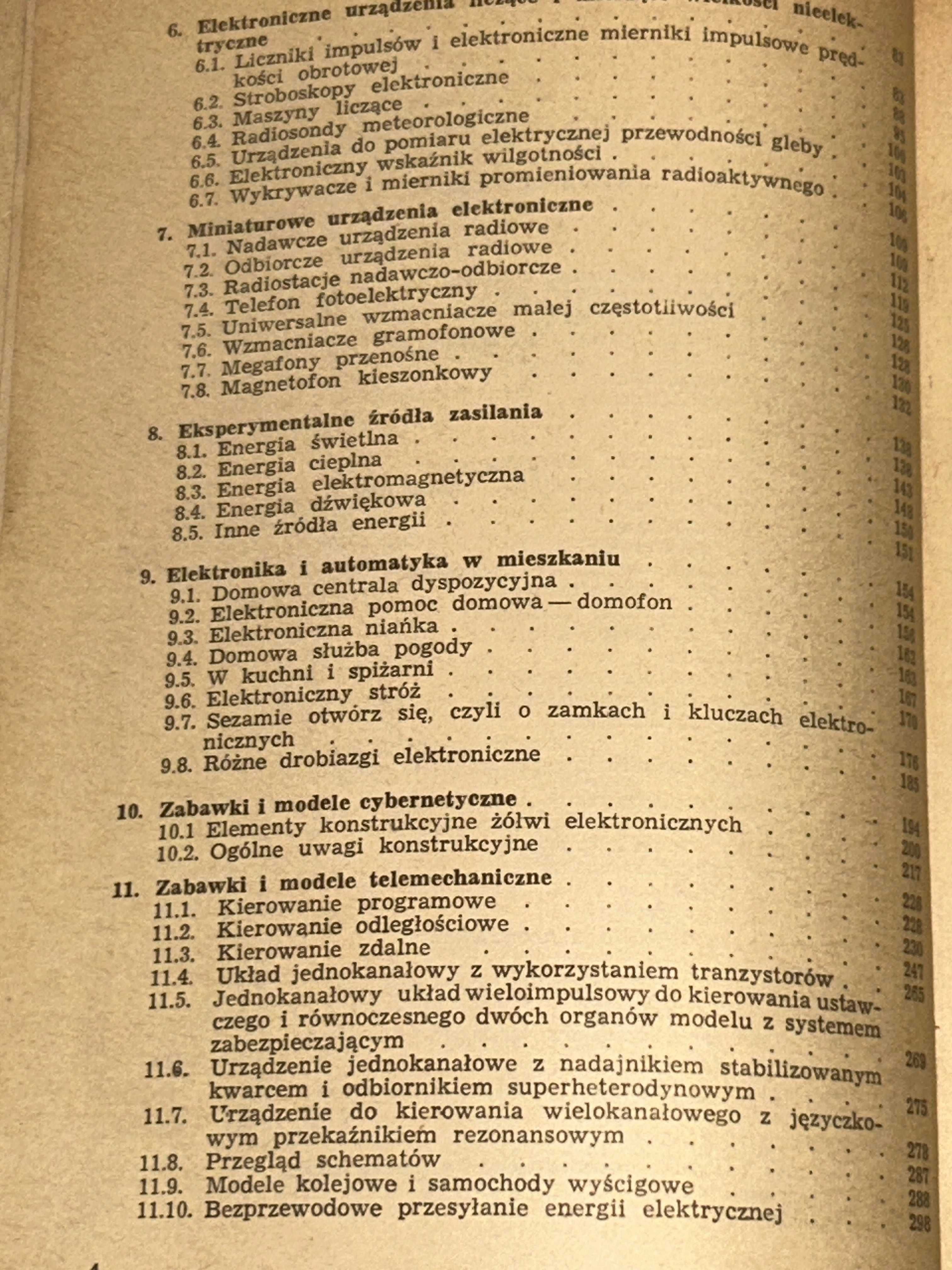 NOWOCZESNE ZABAWKI Janusz Wojciechowski 1962 wyd 1 SPIS