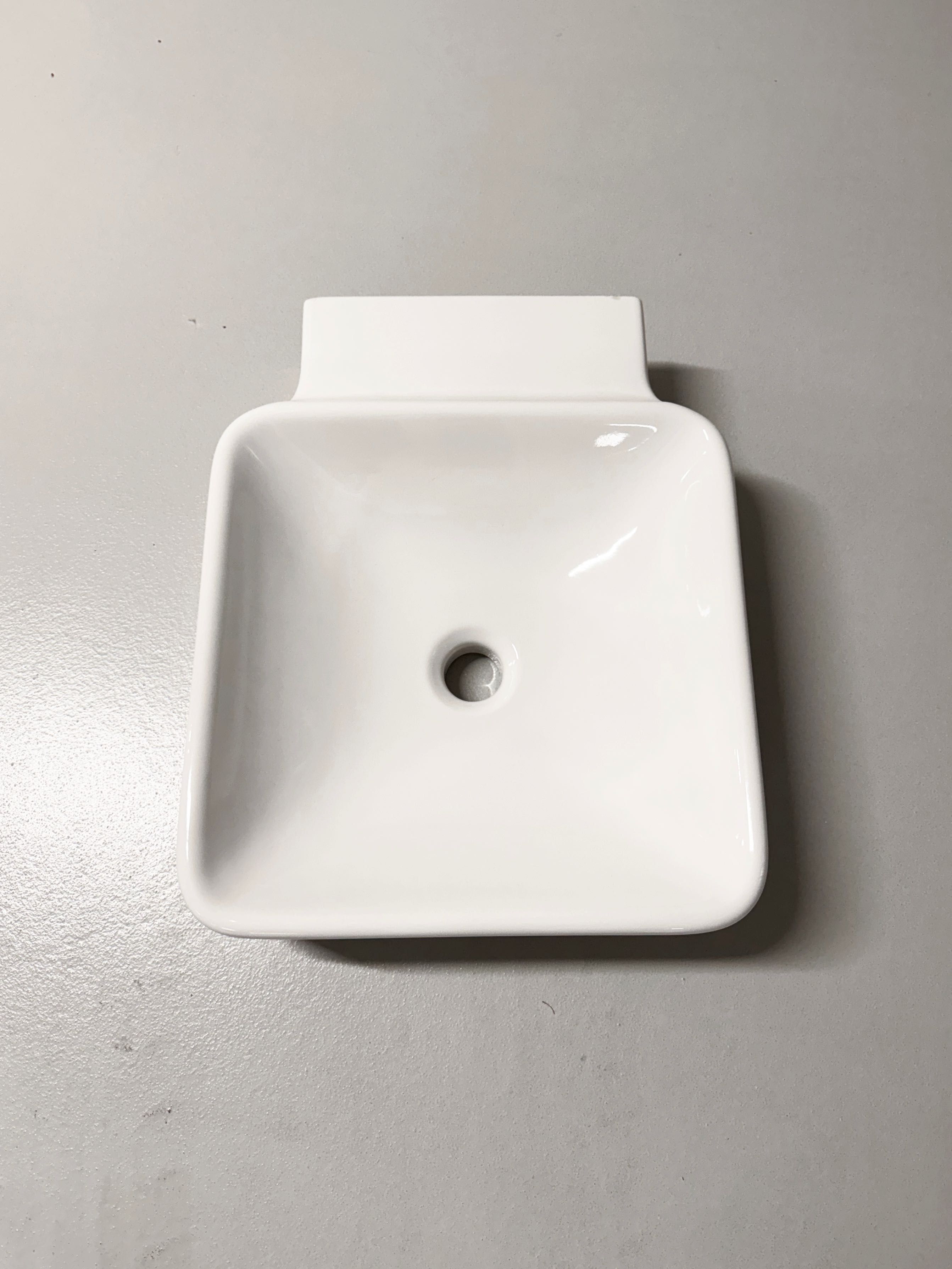 Umywalka ścienna nablatowa Simas Flow włoska 40 x 50 biała ceramiczna