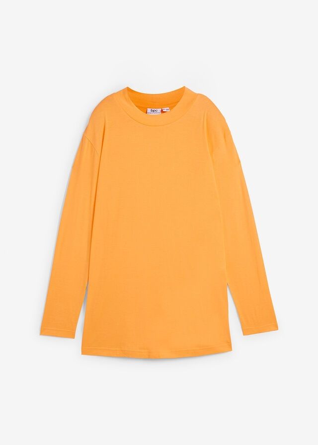 B.P.C t-shirt damski długi rękaw pomarańczowy ze stójką r.44/46