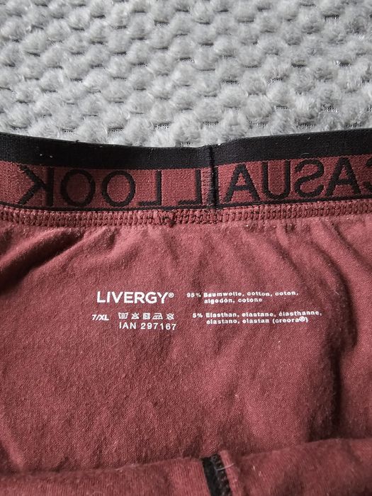 Bokserki męskie Livergy 36cm L/XL bordowe