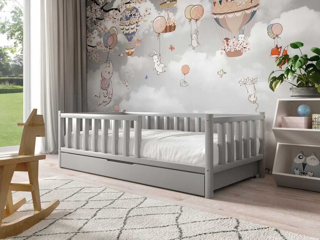 Parterowe łóżko dla dziecka ADAŚ + materac piankowy