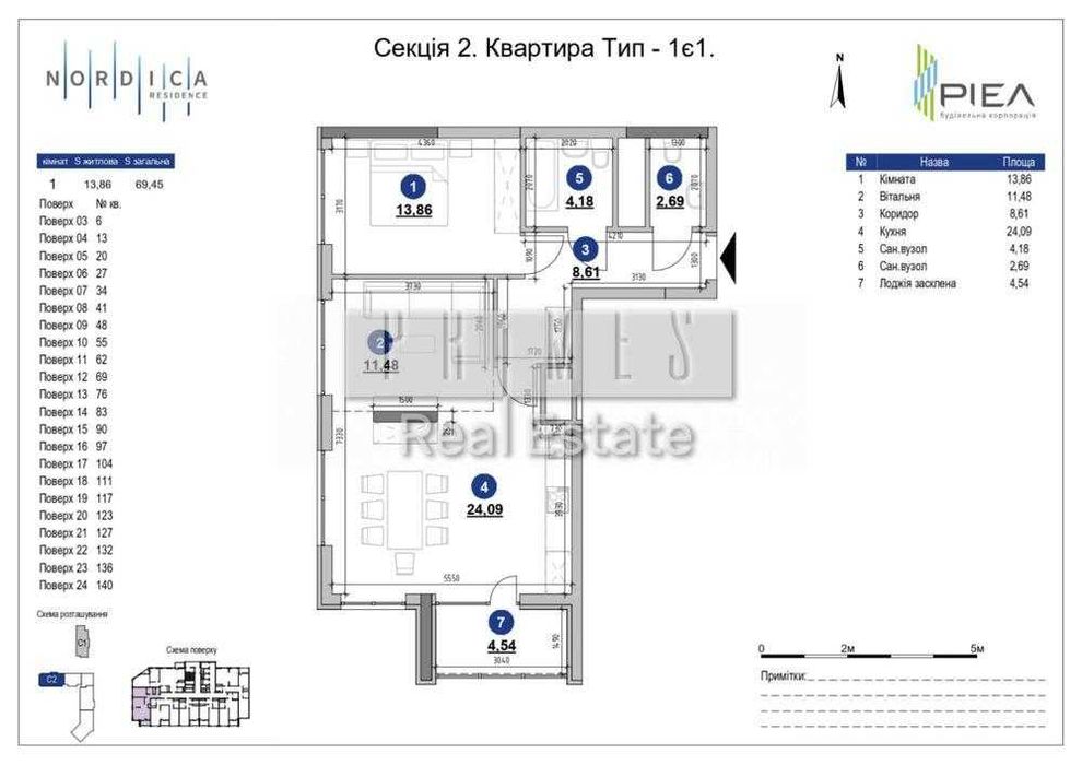 Продаж 2-кімнатної квартири, ЖК «Nordica Residence», Печерськ