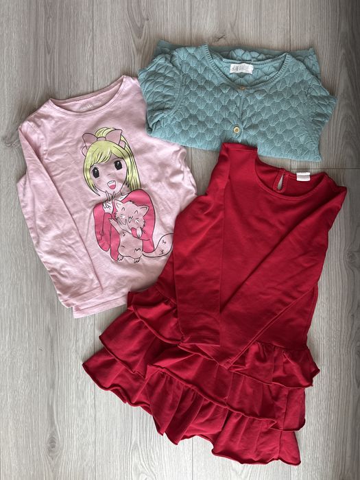 Paka ubran rozmiar 110-116 dla dziewczynki