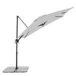 Parasol ogrodowy, jasy szary, 245x245cm, 2 funkcyjny, Outliv
