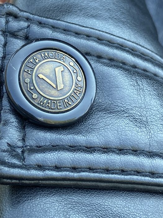 Alta Moda Czarna eko skóra męska kurtka ocieplana rozm XXL