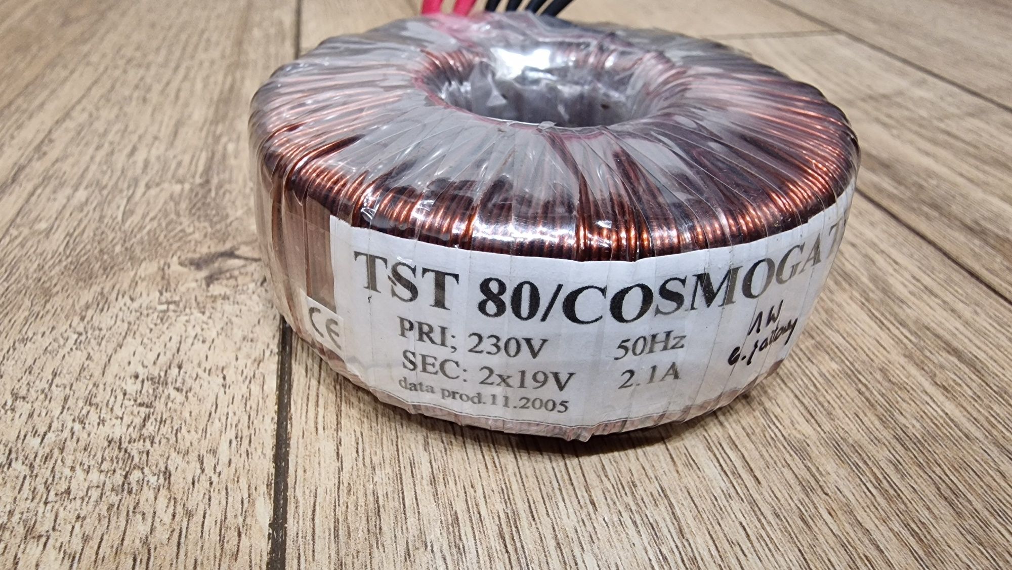 Transformator toroidalny TST 80/Cosmogate 2×19 V