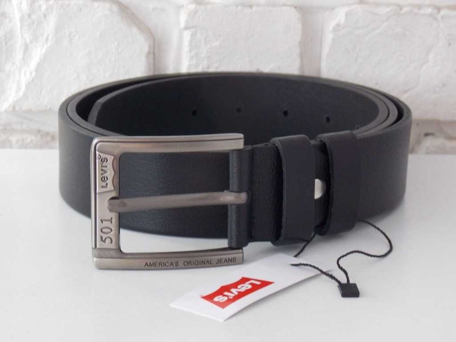 Мужской кожаный ремень Levis 501 / шкіряний пояс чоловічий для джинс