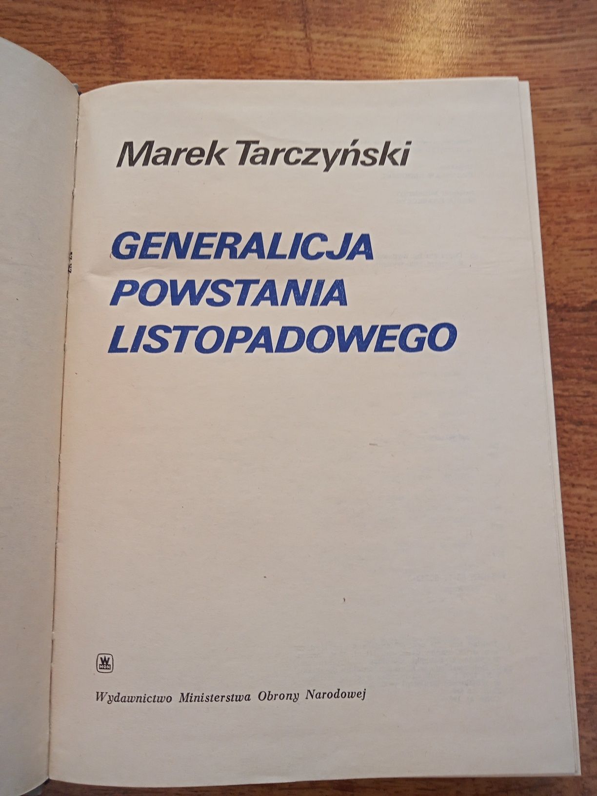 Generalizacja Powstania Listopadowego - Marek Tarczyński