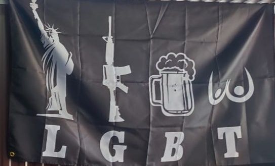 Duża Flaga LGBT Liberty Guns Beer Titties
