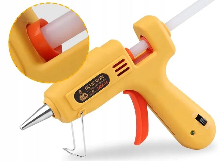 Zestaw Pistolet Do Klejenia Na Gorąco + Nóż + Klej