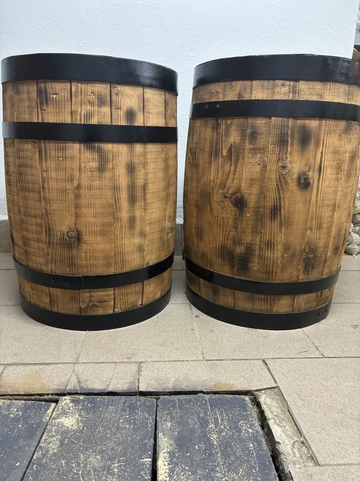 Beczka Ozdobna, Drewniana Beczka opalana