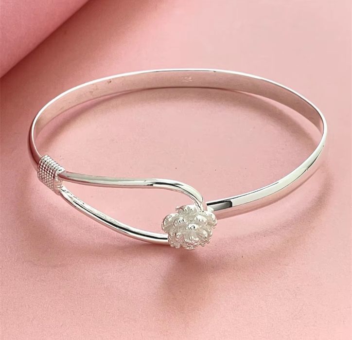 Srebrna Bransoletka - Kwiatuszek - pr.925