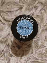Nowy brokatowy lakier hybrydowy neonail ocean drops 6316-7 manicure