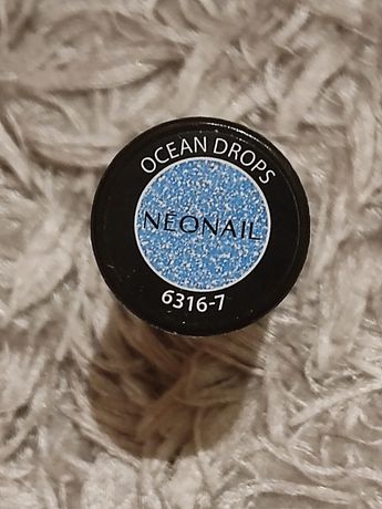 Nowy brokatowy lakier hybrydowy neonail ocean drops 6316-7 manicure