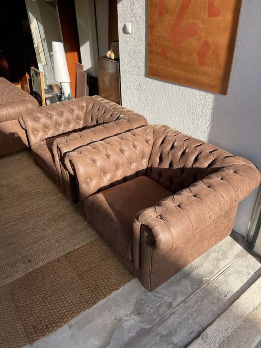 Sofás Chesterfield camurça