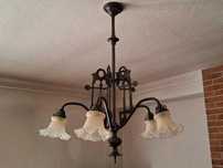 Candeeiro Lustre de Sala com motivos Art Déco