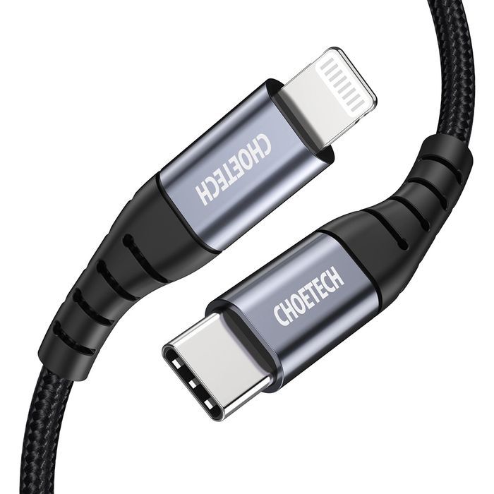 Kabel Choetech IP0039 USB-C / Lightning MFi o długości 1.2m czarny
