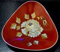 Porcelanowy talerzyk dekoracyjny - Goldrelief