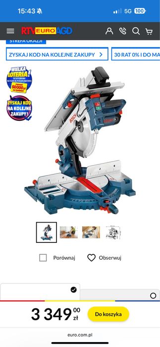 Piła stołowa Ukośnica Bosch Professional GTM 12 JL NOWA! Gwarancja!