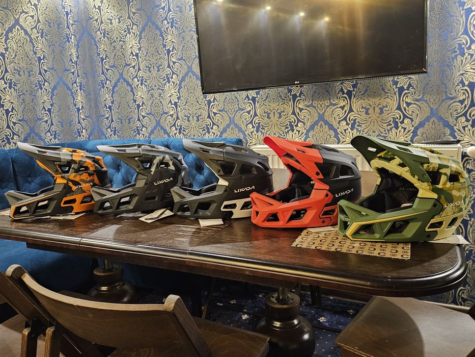 Шлем  fullfac фул фейс велошлем fox ендуро кросовий  665  грам