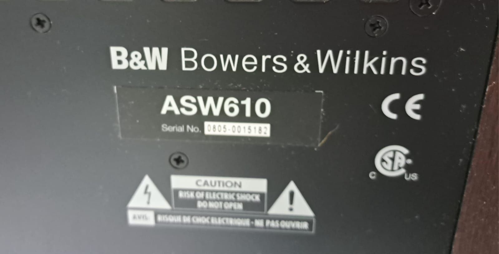 Zestaw kolumn B&W Bowers&Wilkins Wenge