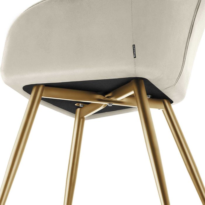Krzesło do jadalni Marilyn kremowy/złoty OUTLET