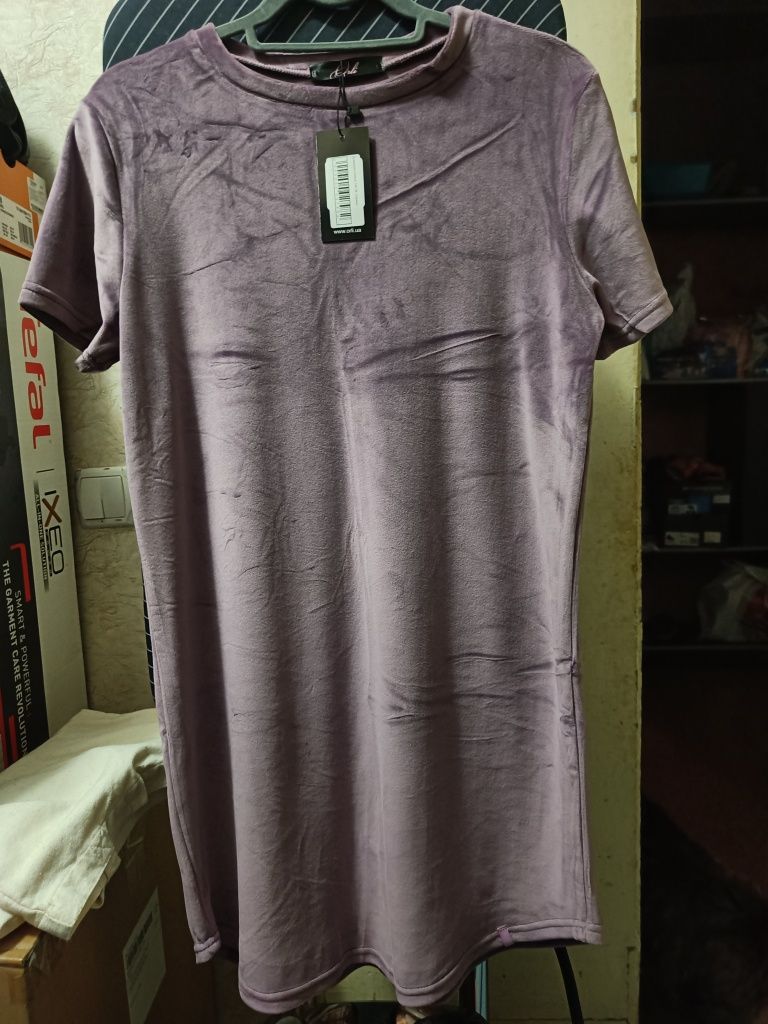 Велюровое домашнее платье, ночная рубашка Orli
