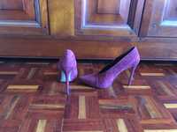 Sapatos de Senhora - OSMOSE (Paris) - Salto Alto Camurça Bordeaux