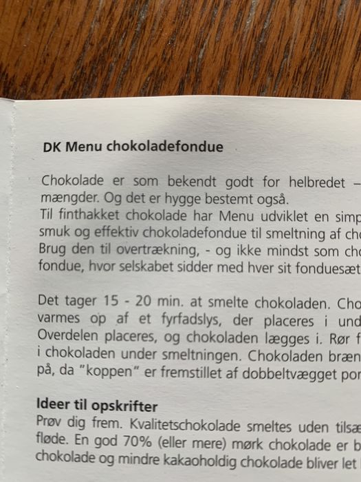 MENU Porcelanowy zestaw do fondue czekoladowego