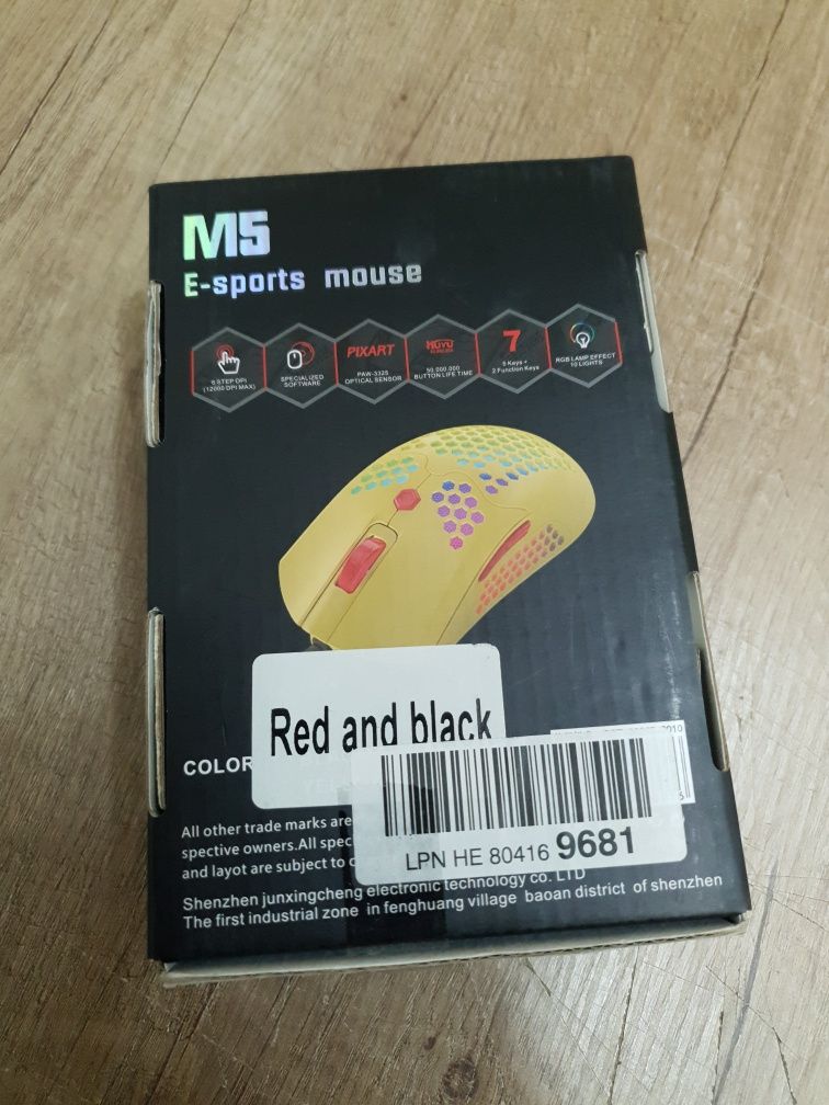 Nowa myszka optyczna kabel USB 1.7m e-sports Ziyou Lang M5 RGB