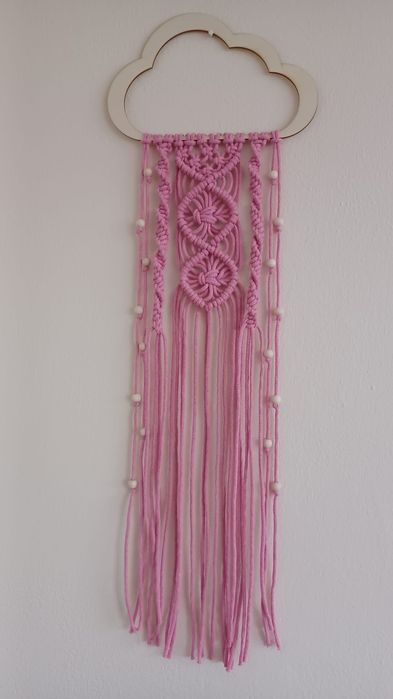 Makramowa chmurka dla dziewczynki